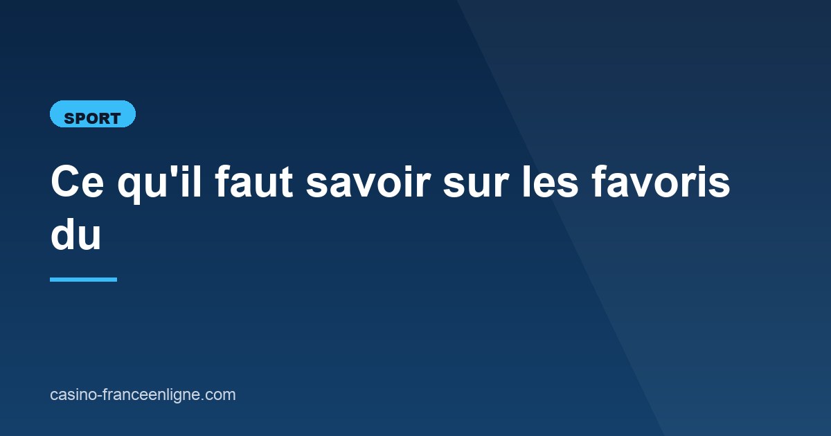 Illustration de l'article consacré aux favoris du Mondial 2027